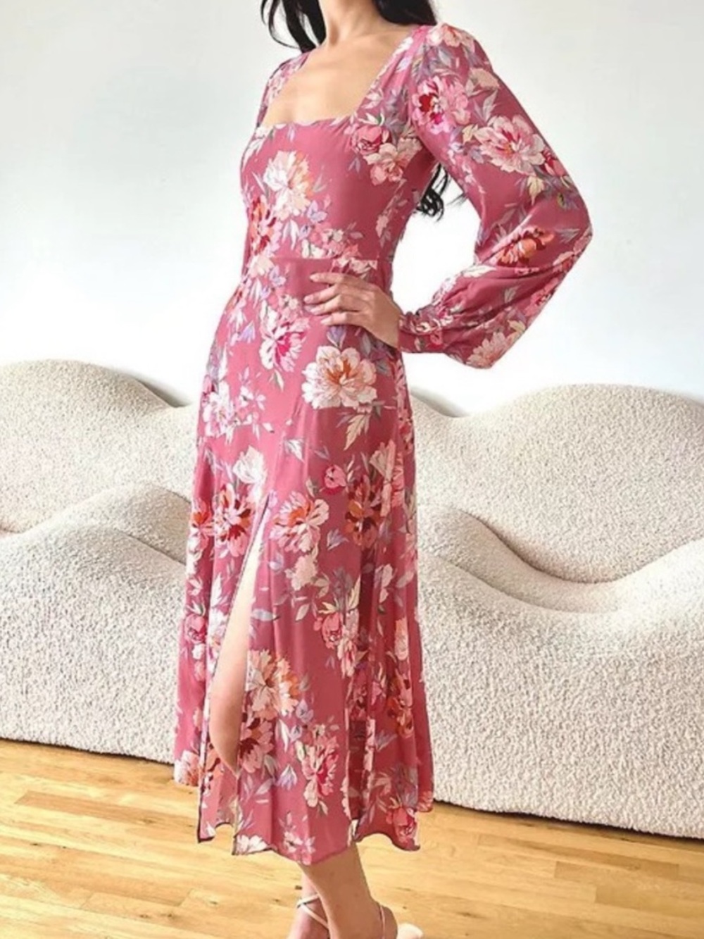 NWT retail $ 248 size S #FreePeople Yumi Kim Marlo Floral midi dress